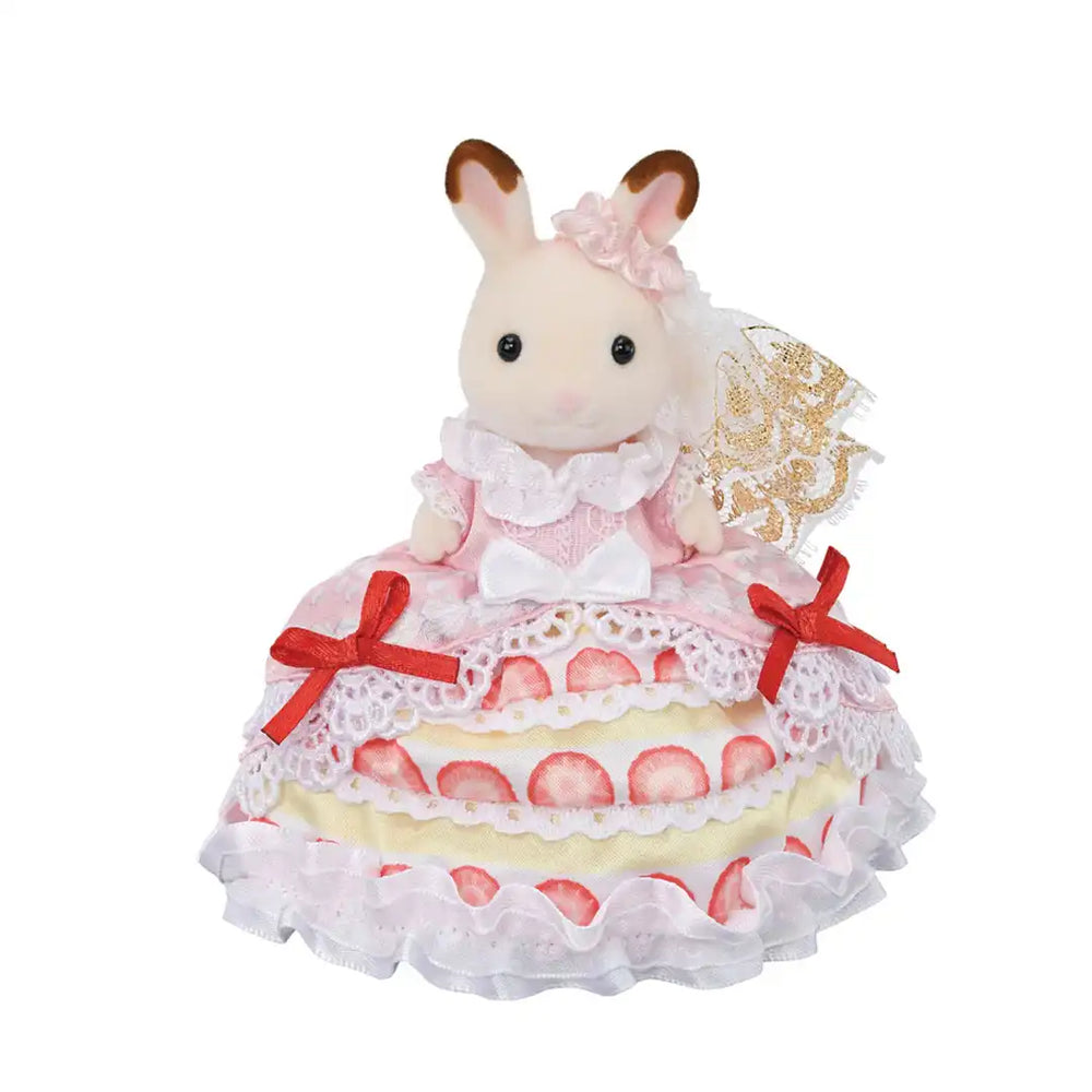 Calico Critters Freya's Birthday Celebration Strawberry Cake Dress