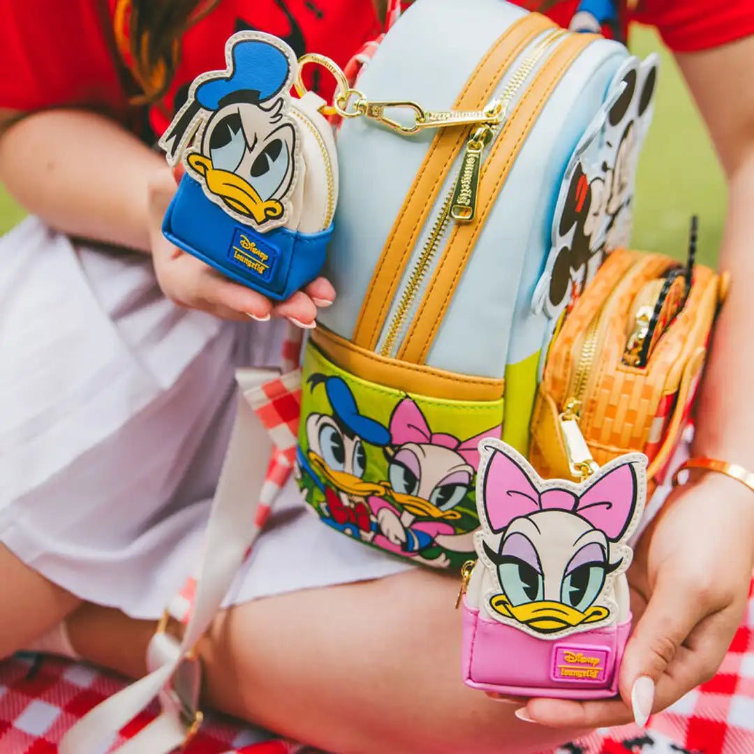 Loungefly Disney Mickey &amp; Friends Picnic Cosplay Mystery Mini Backpack Keychain Charm