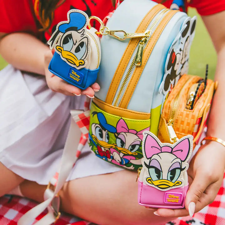 Loungefly Disney Mickey &amp; Friends Picnic Cosplay Mystery Mini Backpack Keychain Charm