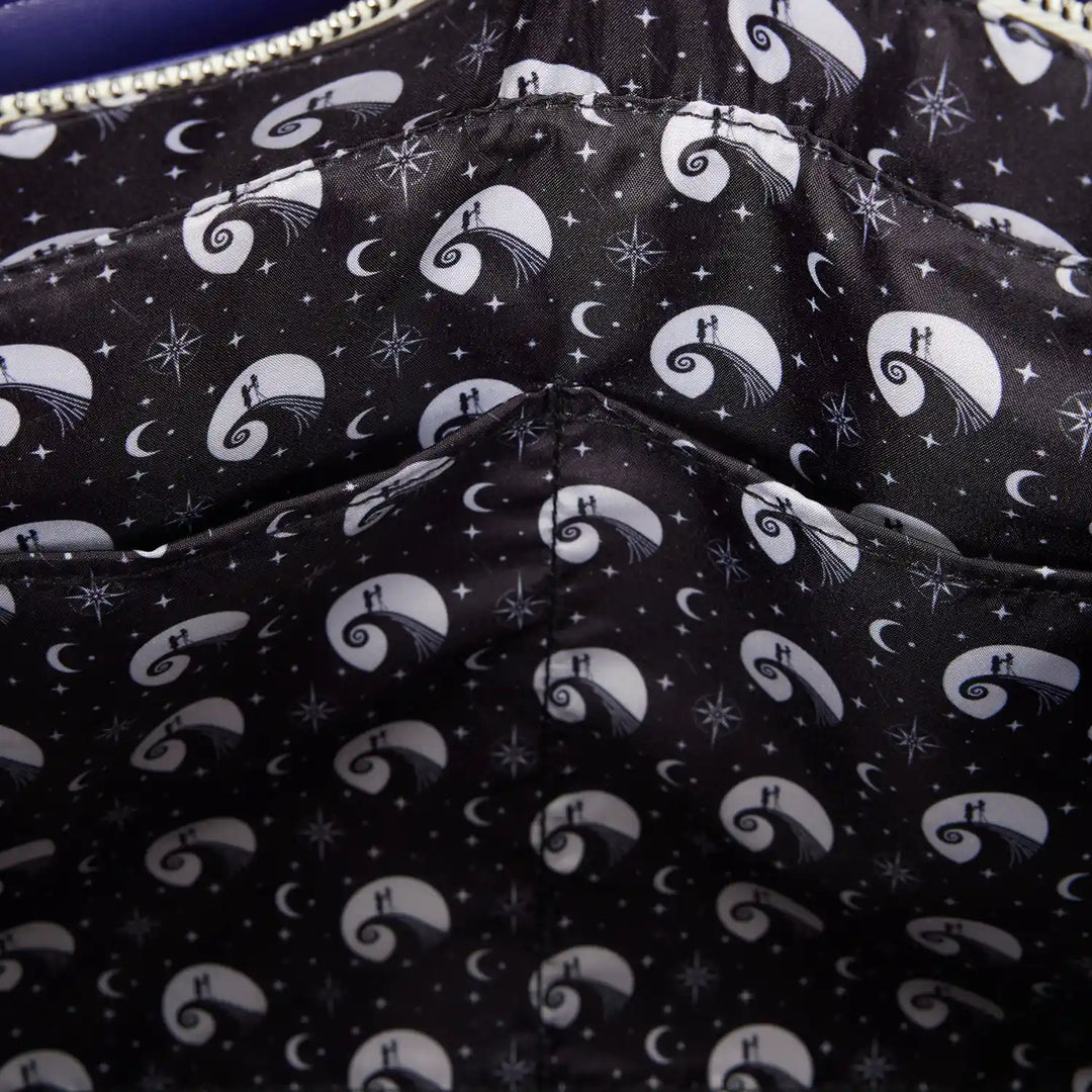 Loungefly Disney Nightmare Before Christmas Jack Skellington &amp; Sally Night Sky Convertible Backpack &amp; Tote Bag