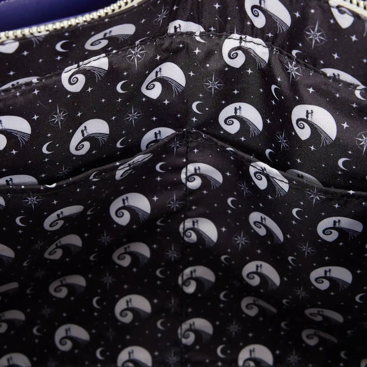Loungefly Disney Nightmare Before Christmas Jack Skellington &amp; Sally Night Sky Convertible Backpack &amp; Tote Bag