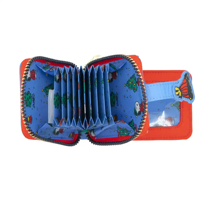 Whatever Makes You Happy Peanuts Snoopy Puffer Jacket Accordion Cardholder Wallet