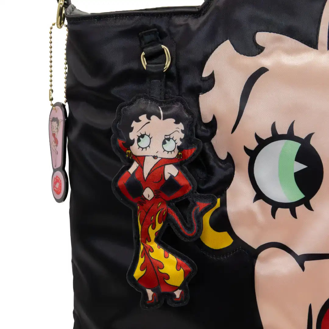 Whatever Makes You Happy Betty Boop Naughty Vs. Nice Oversized Tote Bag