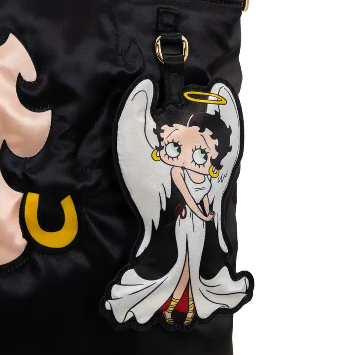 Whatever Makes You Happy Betty Boop Naughty Vs. Nice Oversized Tote Bag