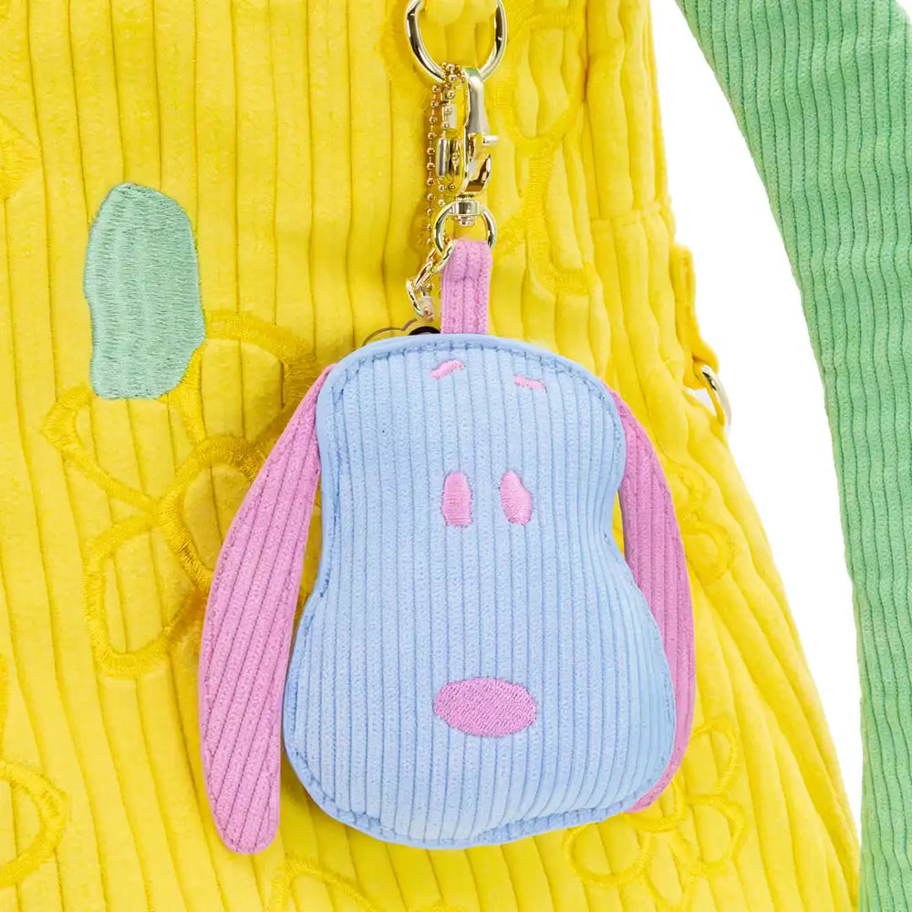 Whatever Makes You Happy Peanuts Sherbert Spring Mystery Box Snoopy Head Padded Corduroy Bag Charms