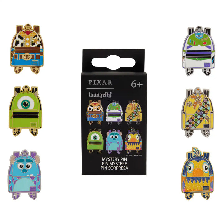 Loungefly Disney Pixar Characters Mini Backpack Mystery Box Pin