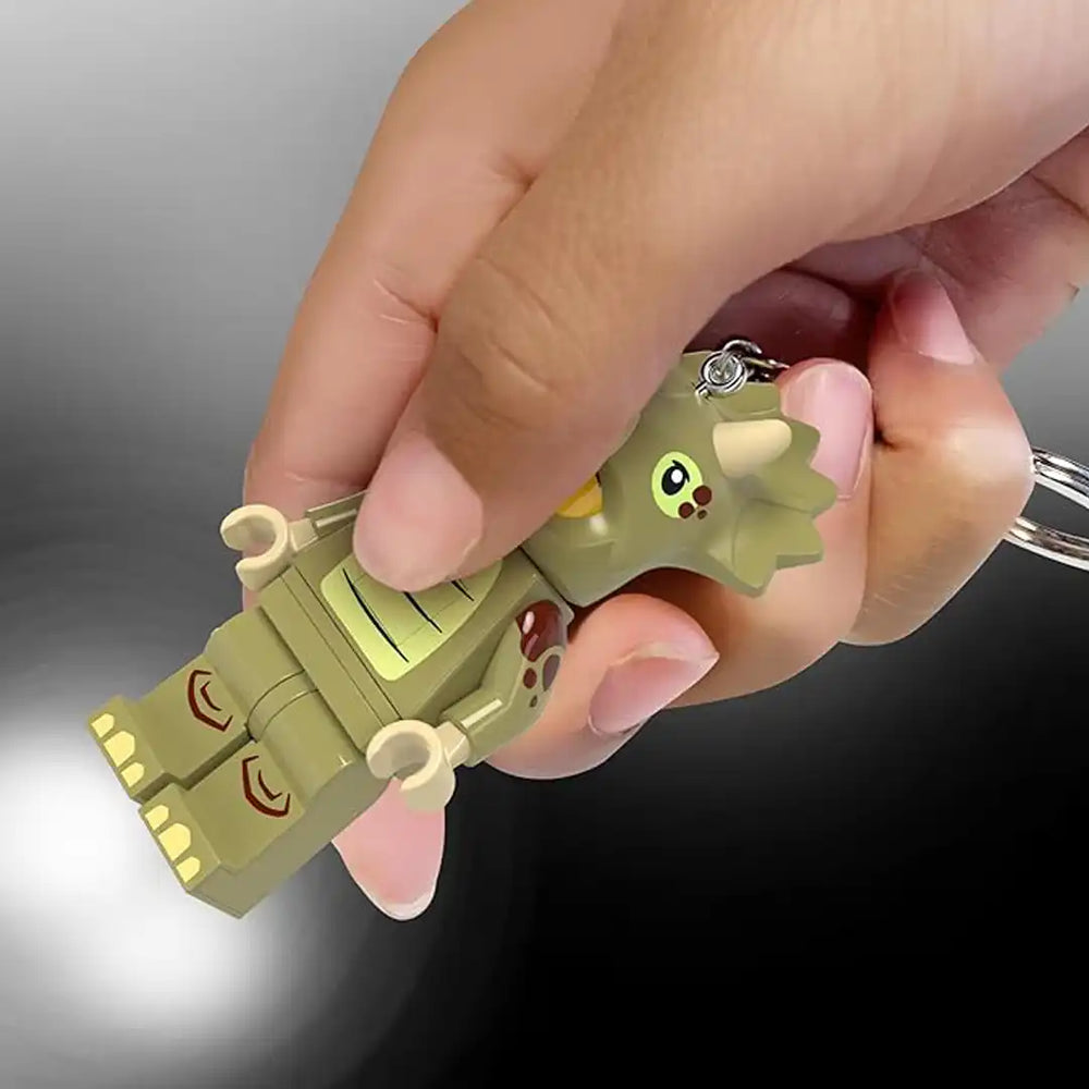 LEGO Minifigures Keychain Light Triceratops Costume Fan