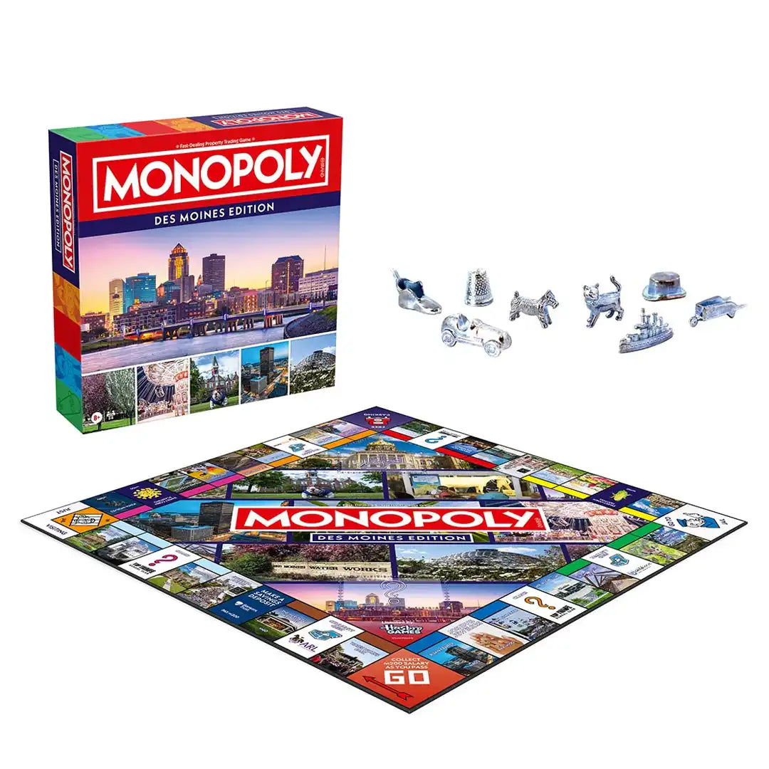 Hasbro Monopoly Des Moines, IA Edition