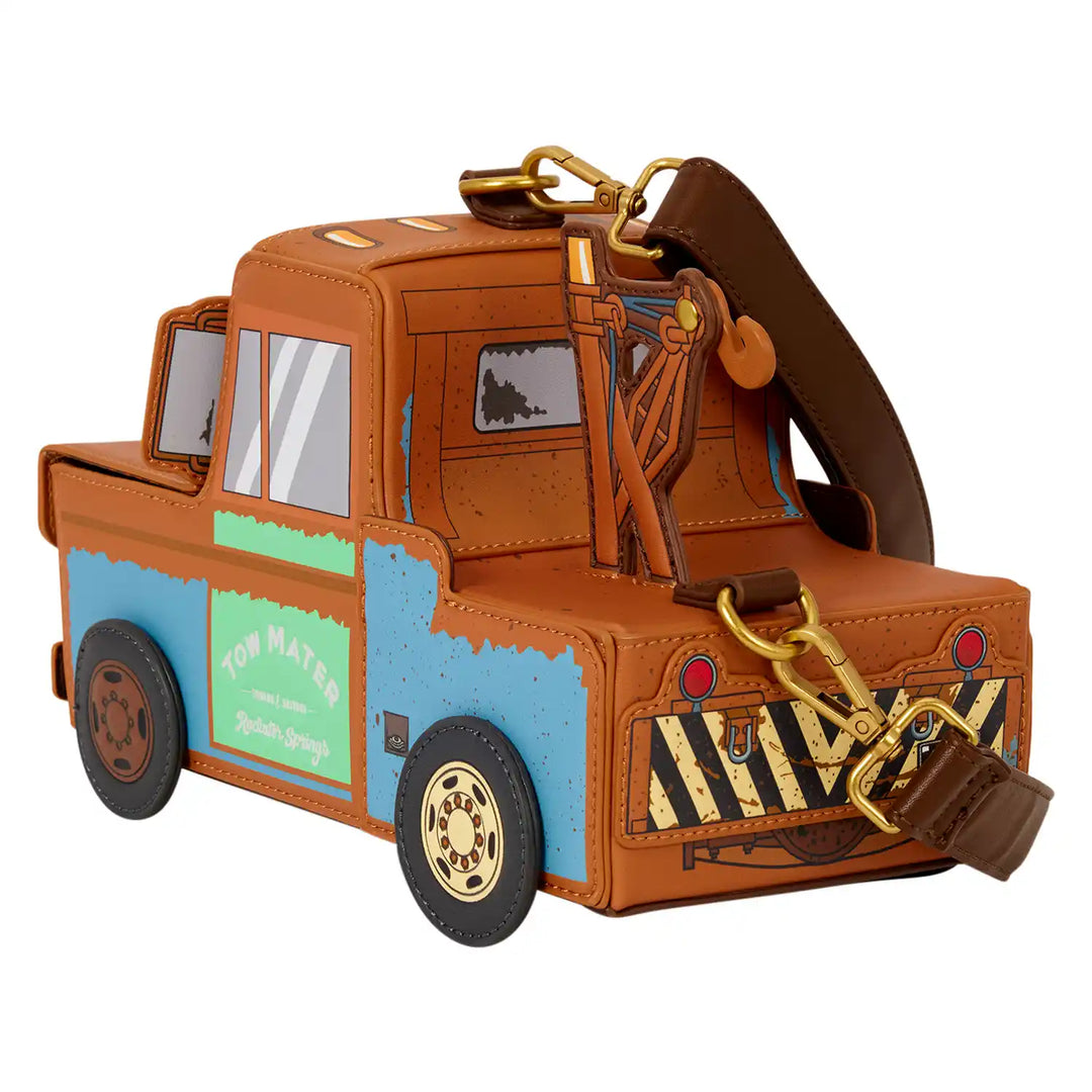 Loungefly Disney Pixar Cars 20th Anniversary Mater Figural Crossbody Bag
