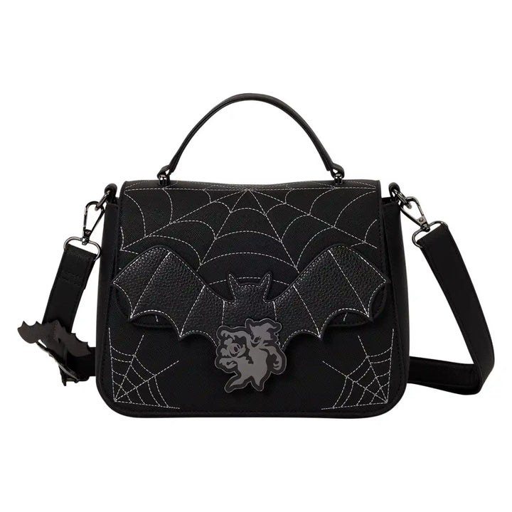 Loungefly Disney Mickey &amp; Minnie Spiderweb and Bats Crossbody Bag