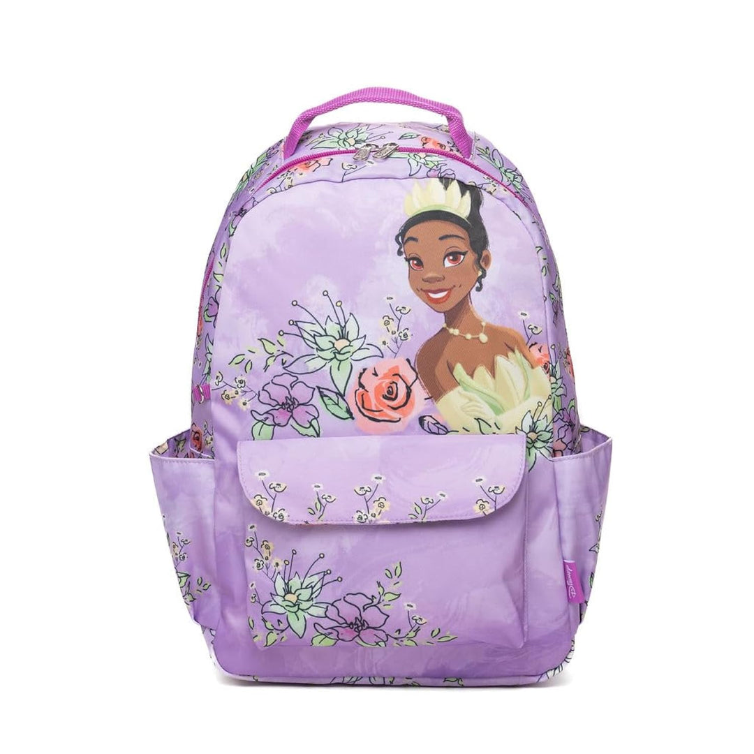 Wondapop Disney The Princess and the Frog Tiana Backpack, 15.5 Inch Princess Tiana Backpack with Padded Shoulder Straps, 14 Inch Device Compartment, Hidden Security Pocket, Front Pocket &amp; Side Pockets