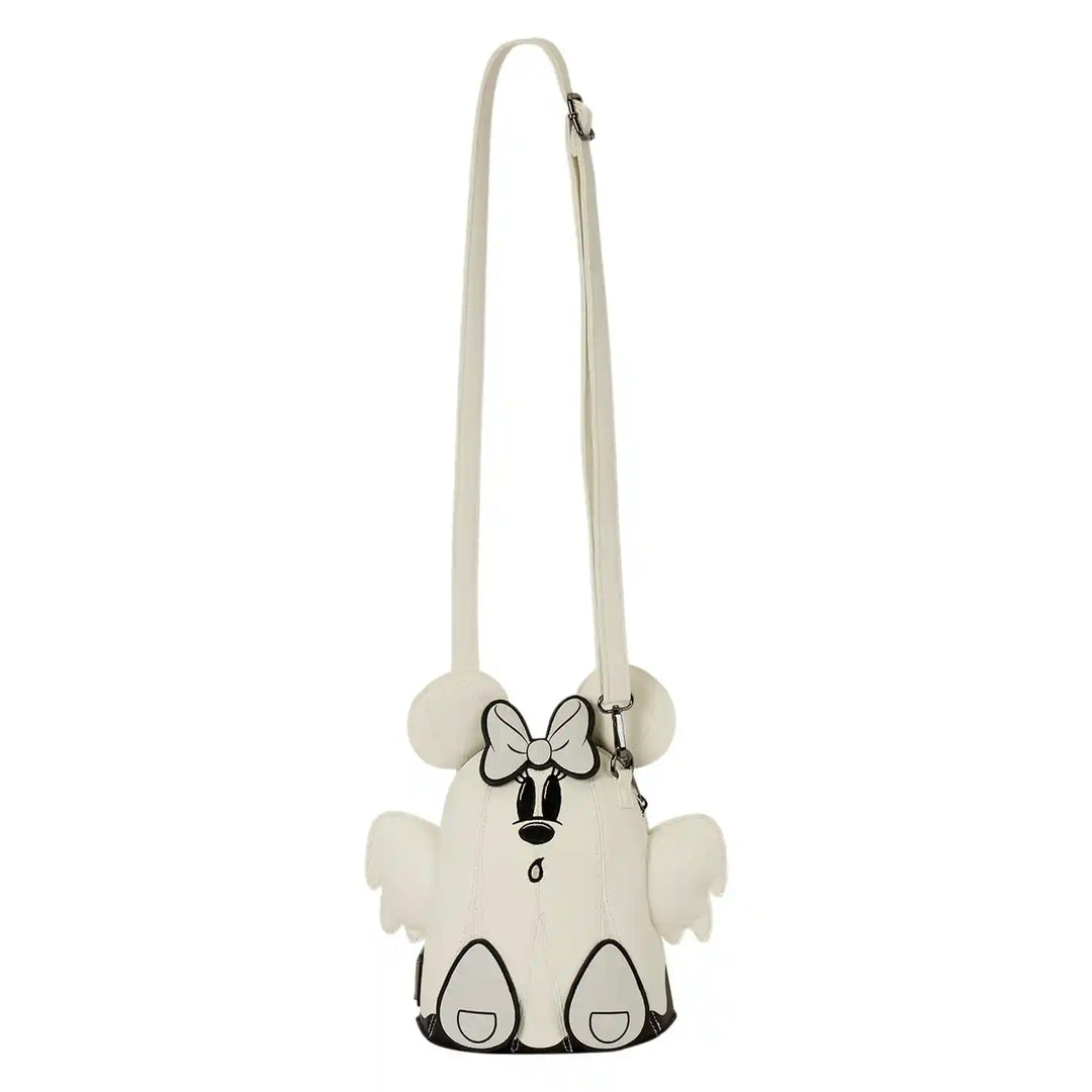 Loungefly Disney Mickey &amp; Minnie Ghost Glow Figural Crossbody Bag
