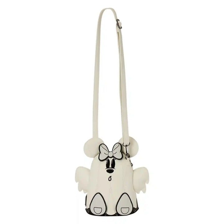 Loungefly Disney Mickey &amp; Minnie Ghost Glow Figural Crossbody Bag