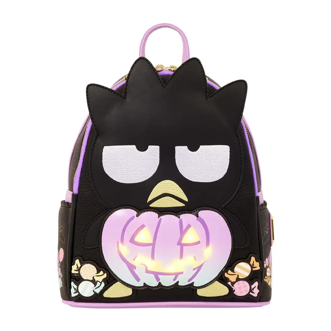 Loungefly Sanrio Badtz-Maru Pumpkin Cosplay Light-Up Mini Backpack