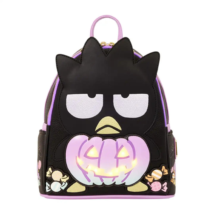 Loungefly Sanrio Badtz-Maru Pumpkin Cosplay Light-Up Mini Backpack