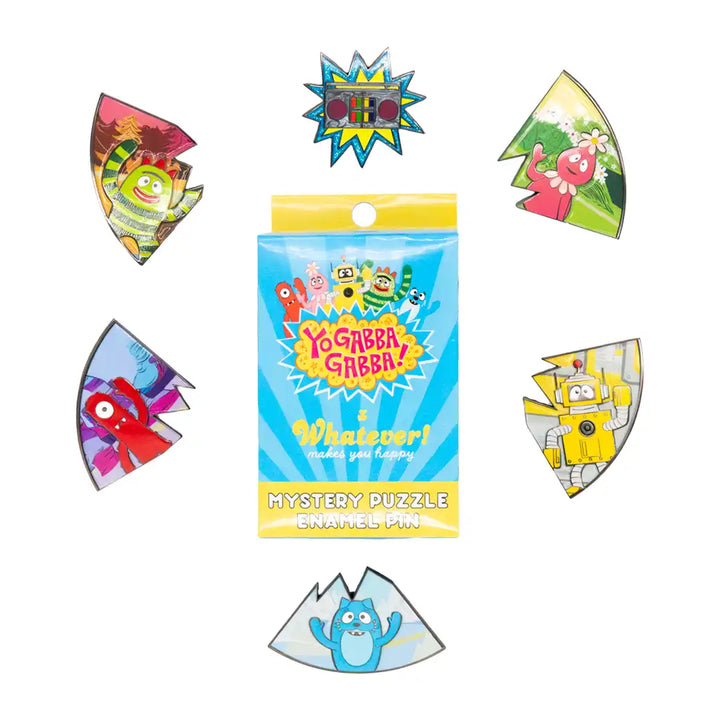 Whatever Makes You Happy Yo Gabba Gabba Mystery Box Gabba Land Puzzle Enamel Pins