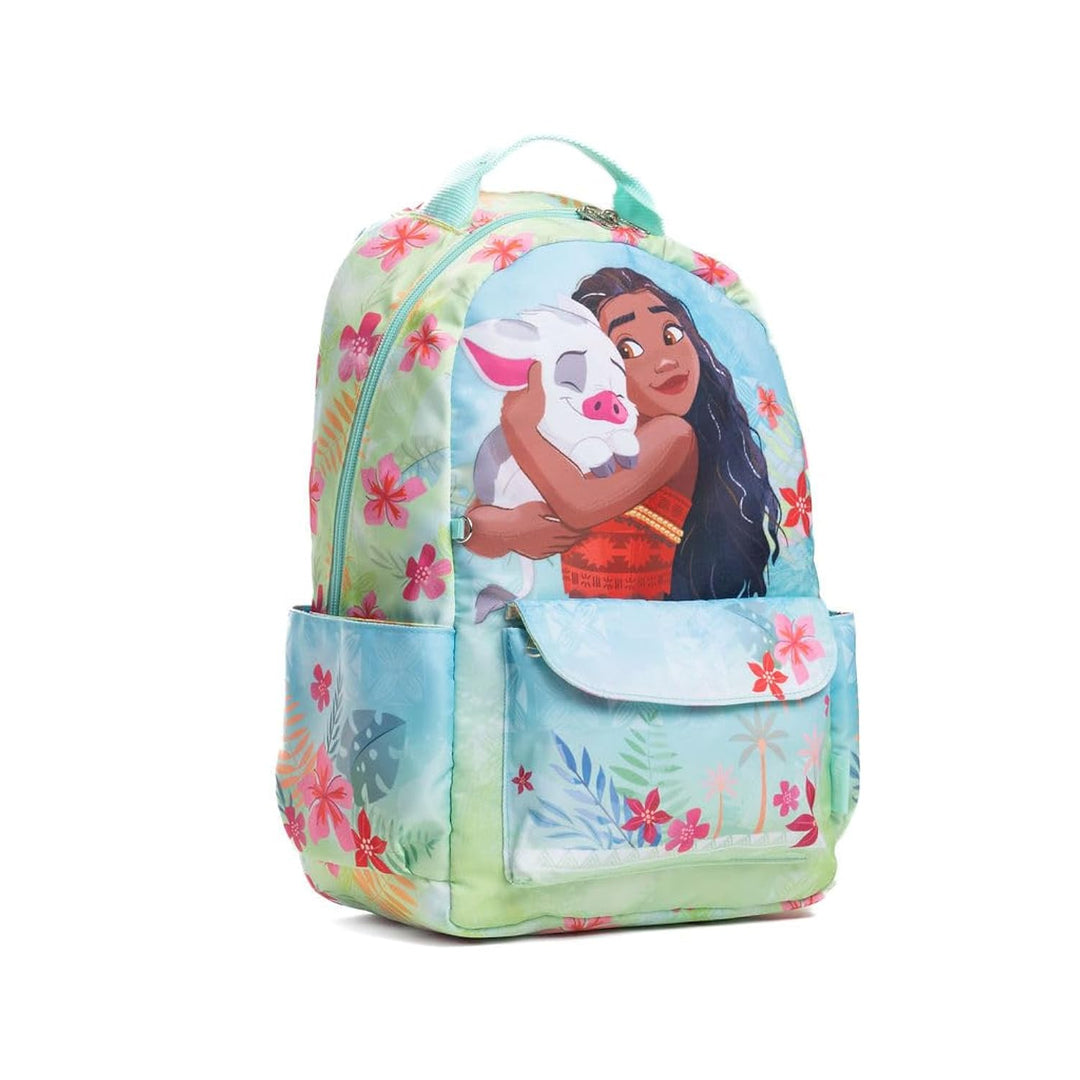 Wondapop Moana Backpack 15.5 Inch Junior Deluxe Nylon, Wayfinder’s Best Friend, Kids School Bag with Laptop Sleeve &amp; Pockets