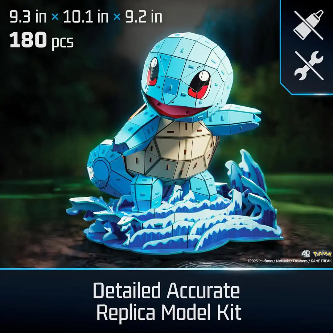 4D Build Pokemon Squirtle 3D Model Kit