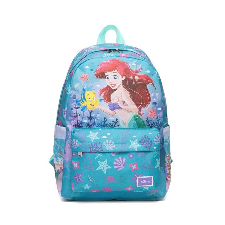 Wondapop Disney Princess Ariel Backpack 16” Girls School Backpack with Laptop Sleeve, Front Pocket &amp; Side Pockets, The Little Mermaid Bookbag for Kids