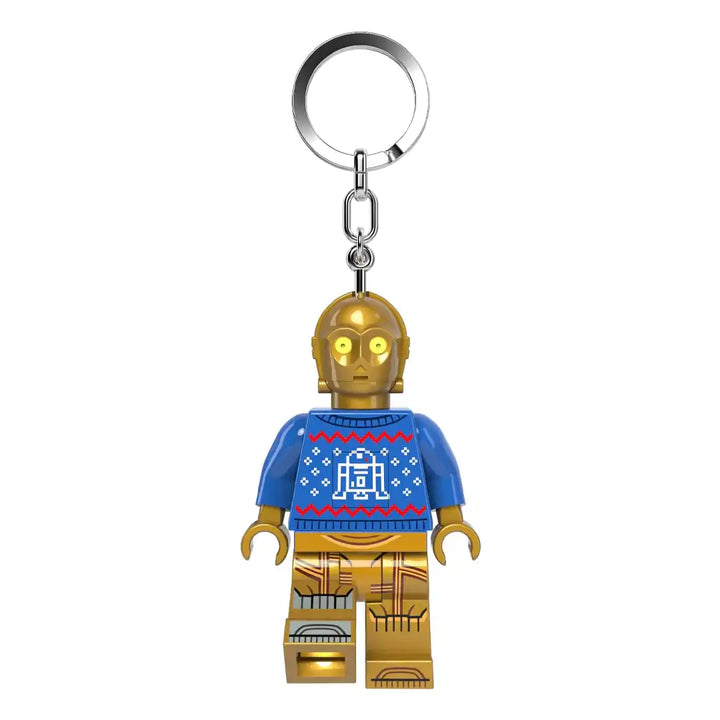 LEGO Star Wars Minifigures Keychain Light C-3PO Holiday Sweater