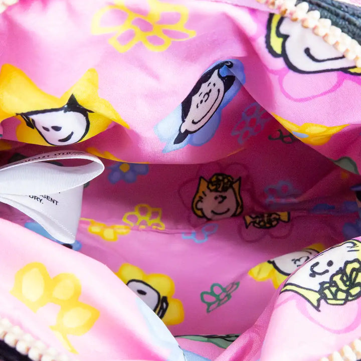 Whatever Makes You Happy Peanuts Sherbert Spring Snoopy Figural Corduroy Crossbody Bag