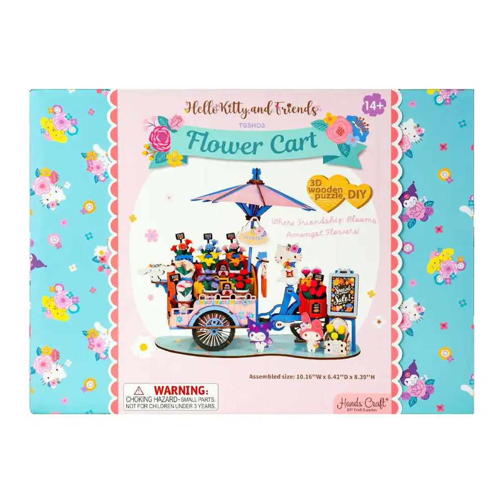 Hands Craft Hello Kitty and Friends Flower Cart Wooden Puzzle Kit