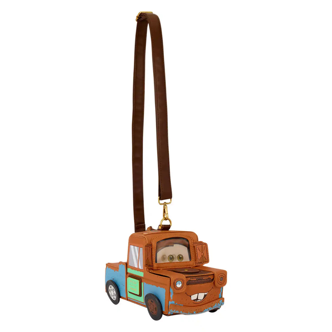 Loungefly Disney Pixar Cars 20th Anniversary Mater Figural Crossbody Bag