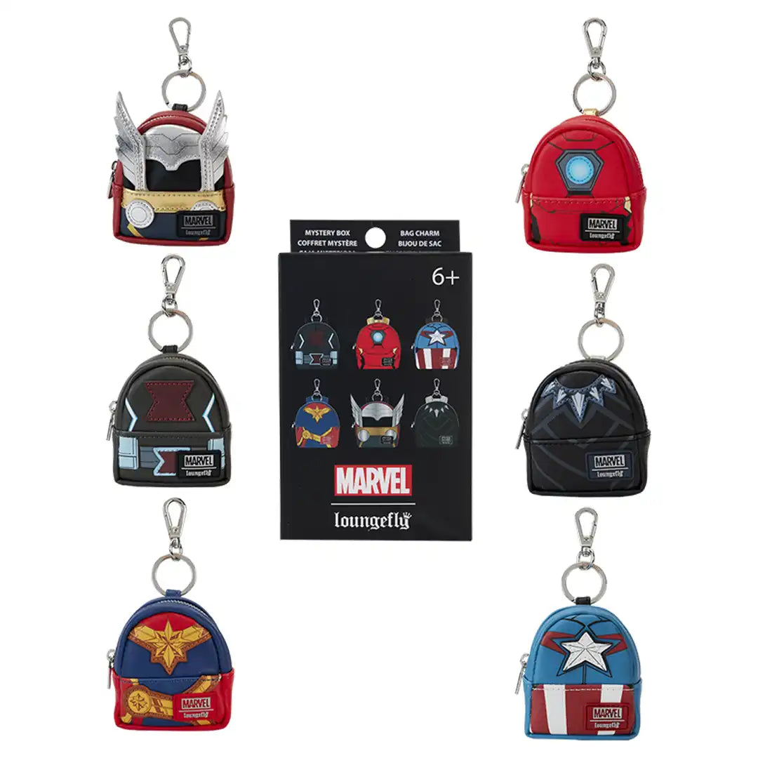 Loungefly Marvel Avengers Cosplay Mystery Mini Backpack Keychain Charm