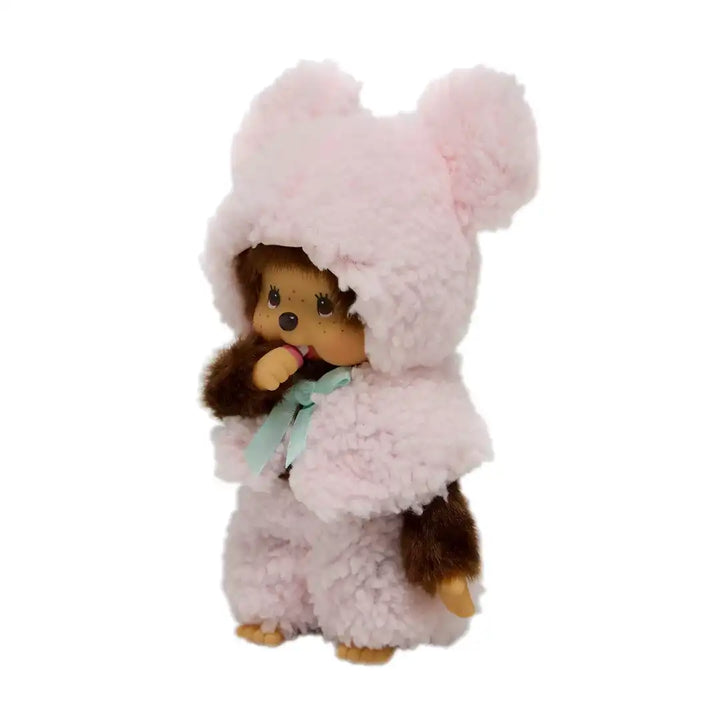 Monchhichi Pink Bear Hoodie Boy Plush Toy