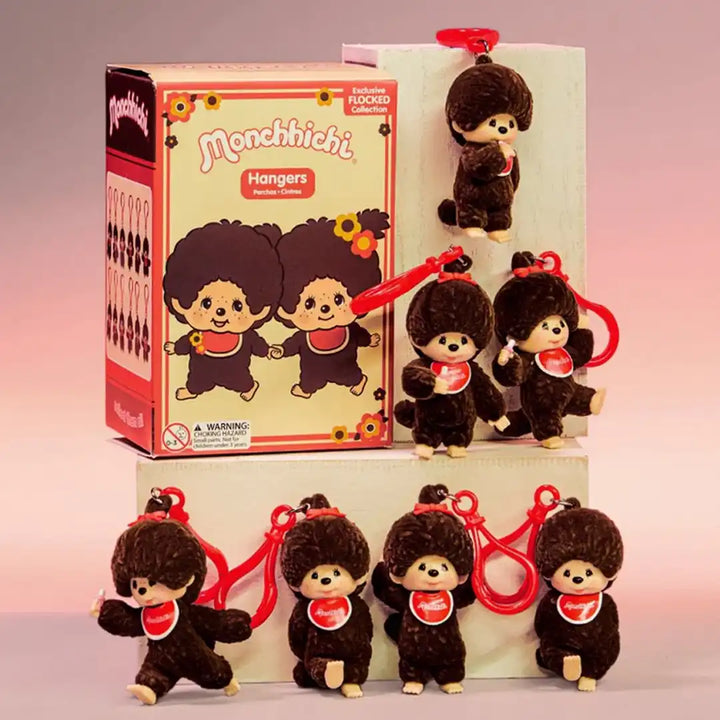 Monchhichi Backpack Hangers Flocked Keychain Blind Box