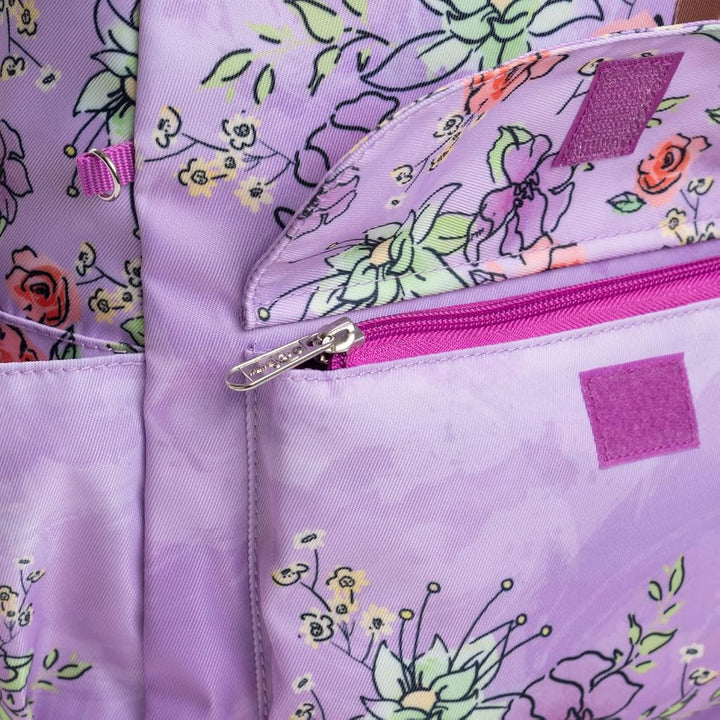 Wondapop Disney The Princess and the Frog Tiana Backpack, 15.5 Inch Princess Tiana Backpack with Padded Shoulder Straps, 14 Inch Device Compartment, Hidden Security Pocket, Front Pocket &amp; Side Pockets