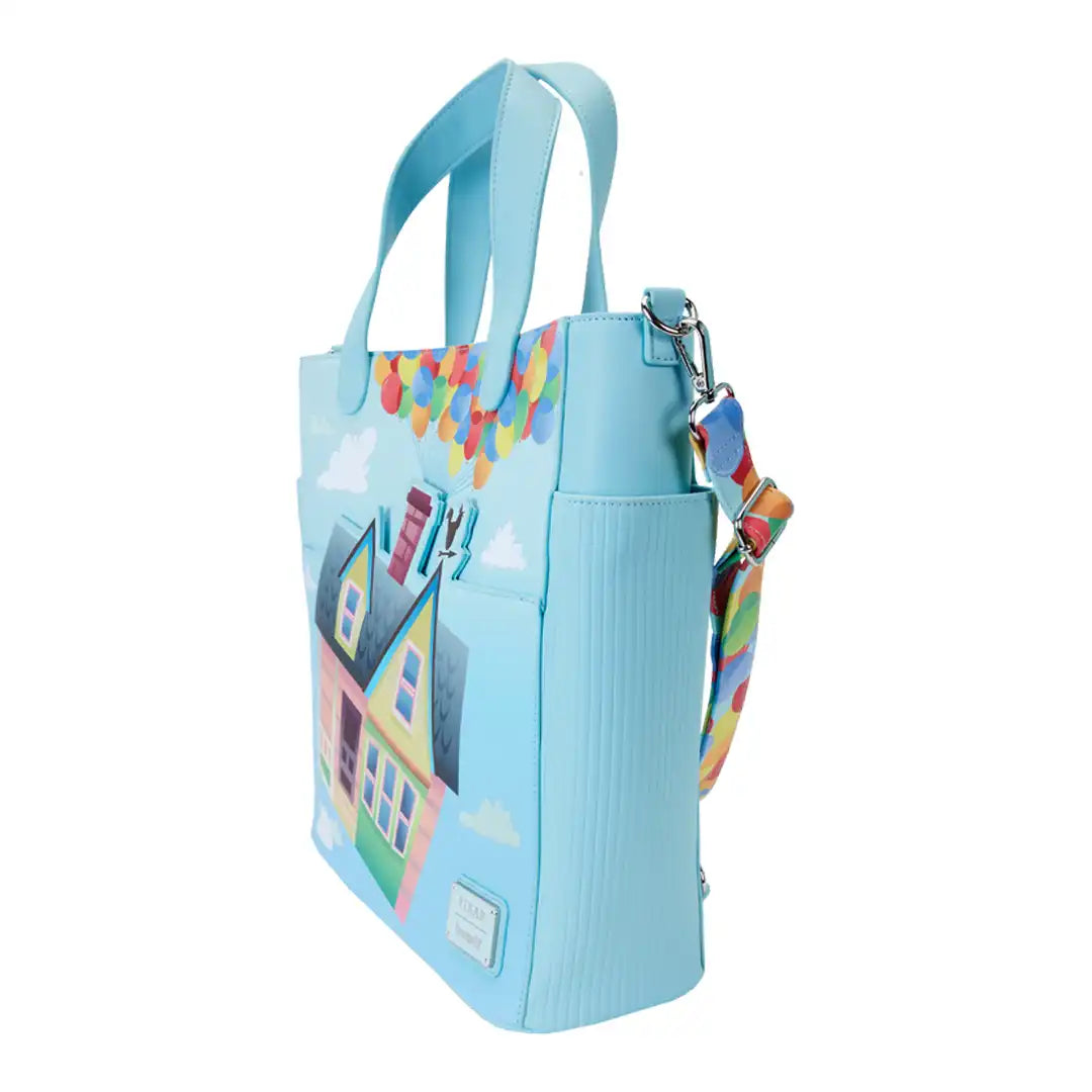 Loungefly Disney Pixar Up Balloon House Convertible Backpack &amp; Tote Crossbody Bag