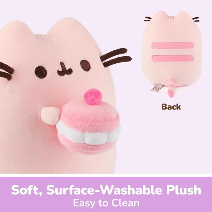 GUND Pusheen Cherry Macaron Squisheen 9.5" Plush Toy