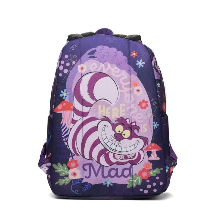 Wondapop Disney Alice in Wonderland Cheshire Cat Backpack 16” School Backpack with Laptop Sleeve, Front Pocket &amp; Side Pockets, Bookbag for Kids and Teens