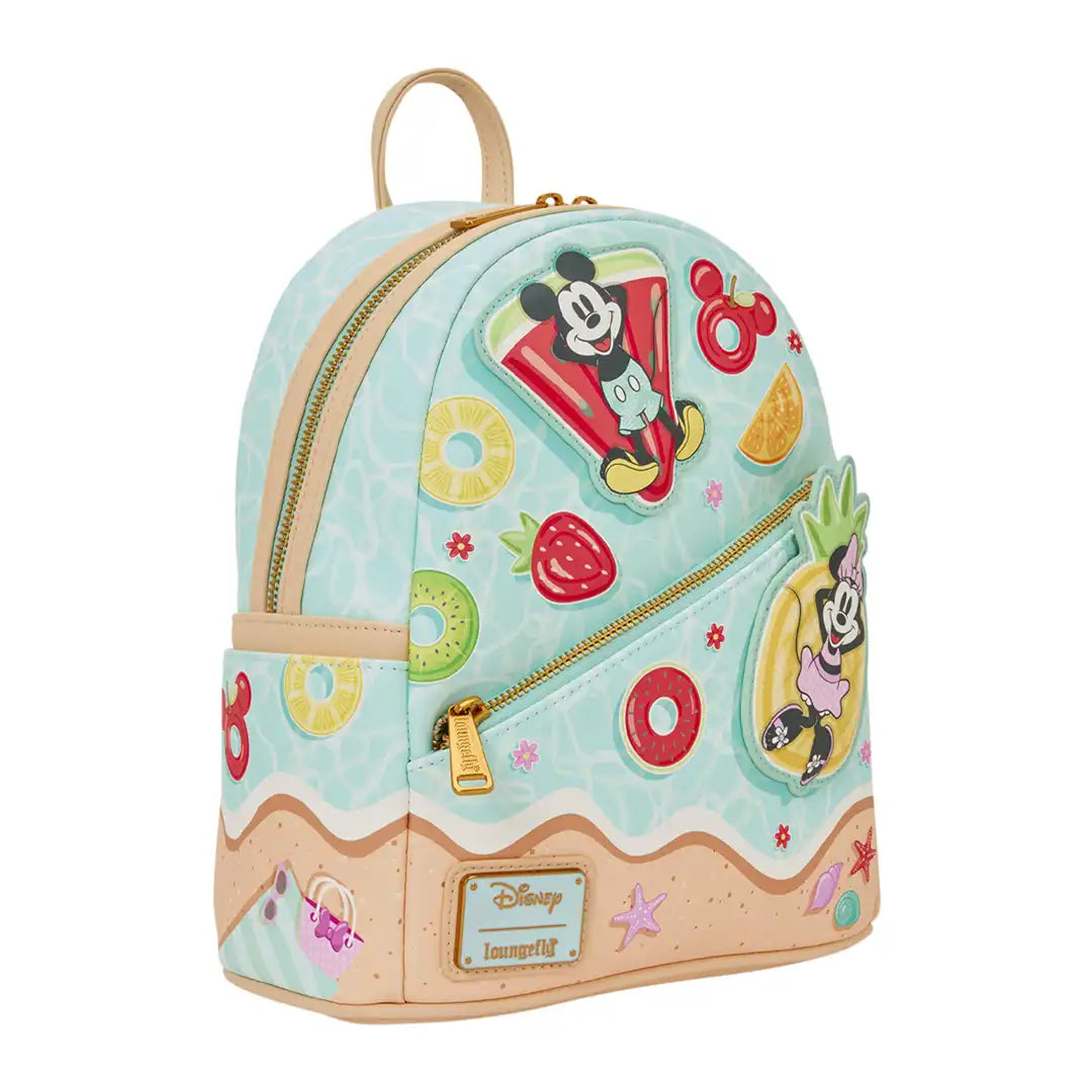 Loungefly Disney Mickey &amp; Minnie Beach Fun Mini Backpack