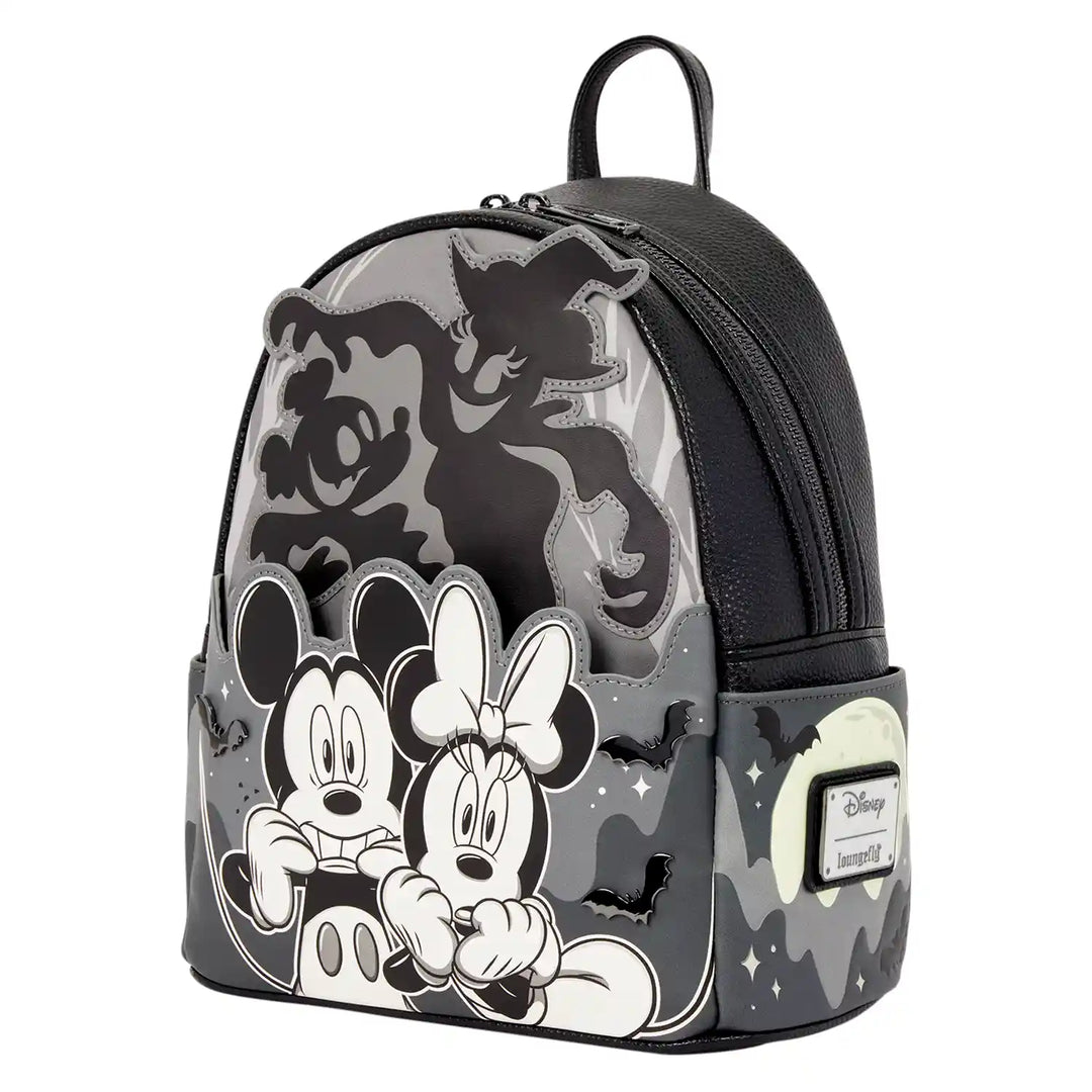 Loungefly Disney Mickey &amp; Minnie Ghost Light Up Glow Mini Backpack