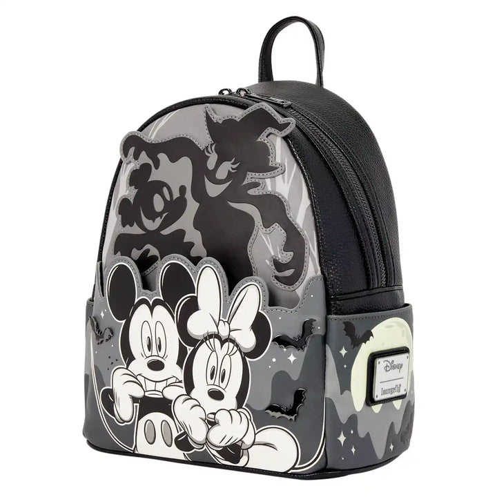 Loungefly Disney Mickey &amp; Minnie Ghost Light Up Glow Mini Backpack