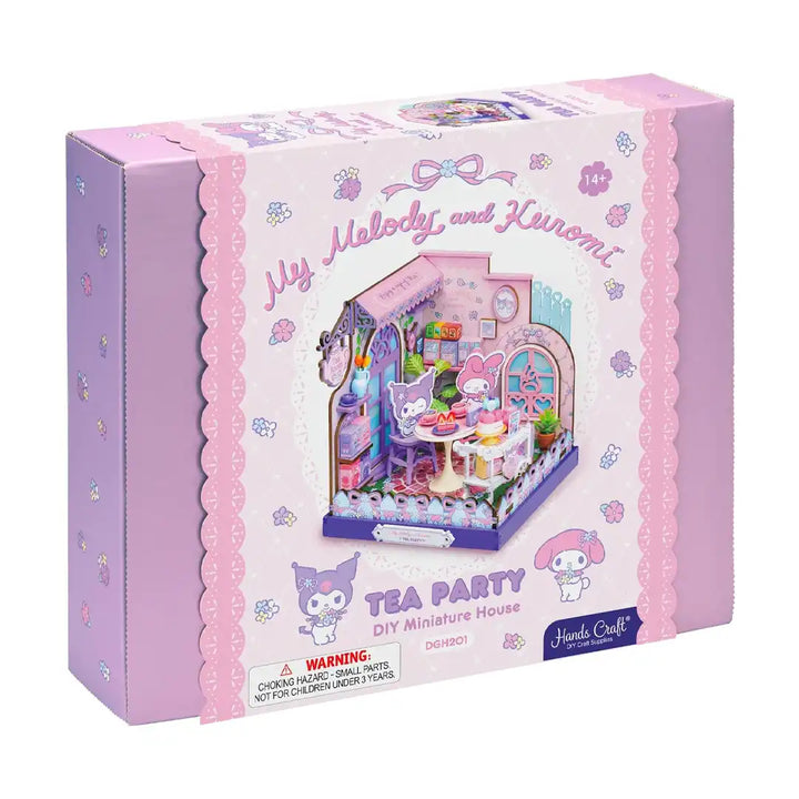 Hands Craft My Melody &amp; Kuromi Tea Party Wooden Puzzle Kit