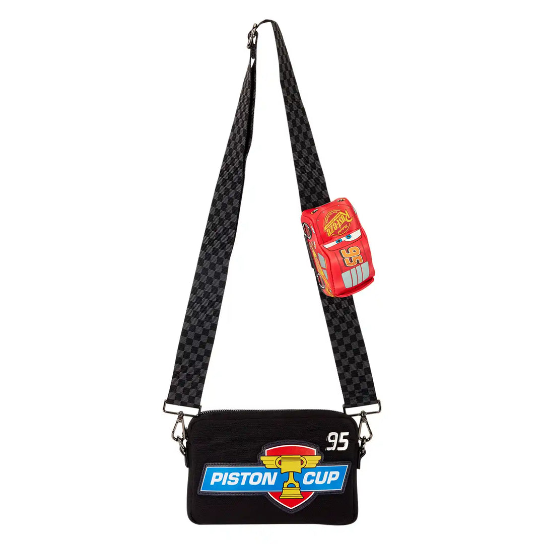 Loungefly Disney Pixar Cars 20th Anniversary Piston Cup Sling Crossbody Bag