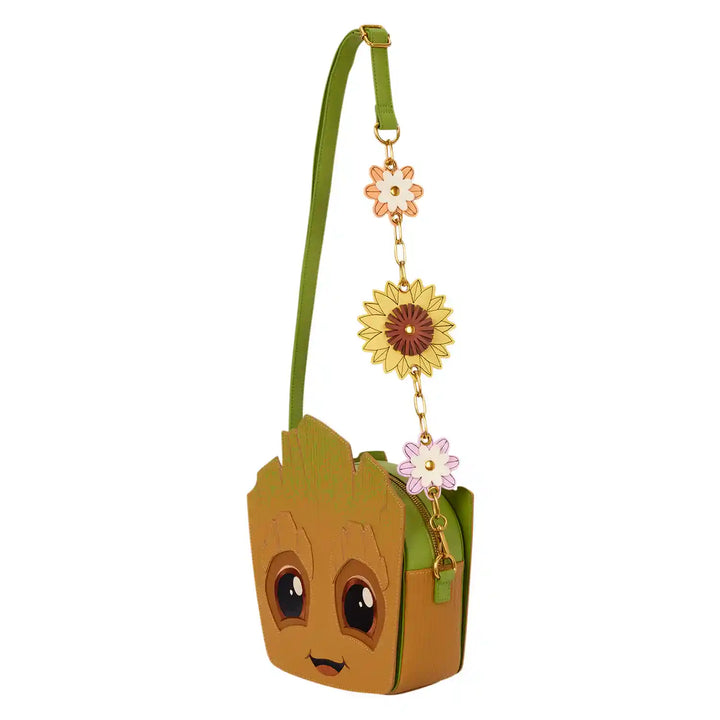 Loungefly Marvel Guardians of the Galaxy Groot Floral Figural Crossbody Bag