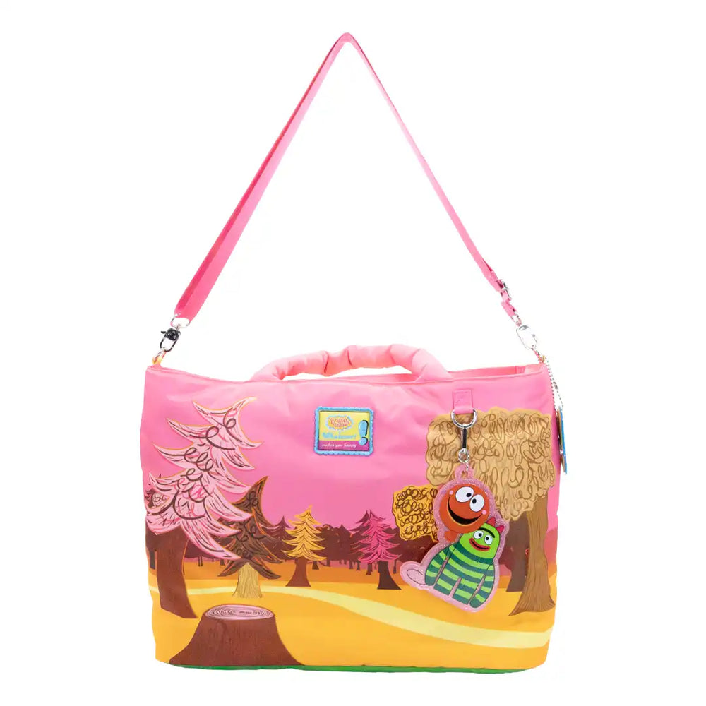 Whatever Makes You Happy Yo Gabba Gabba Lands Double Sided Puffy Tote Bag
