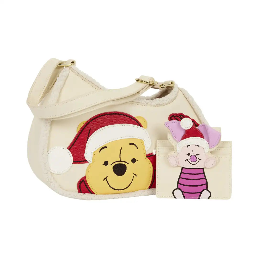 Loungefly Disney Winnie the Pooh &amp; Piglet Holiday Crossbody Bag
