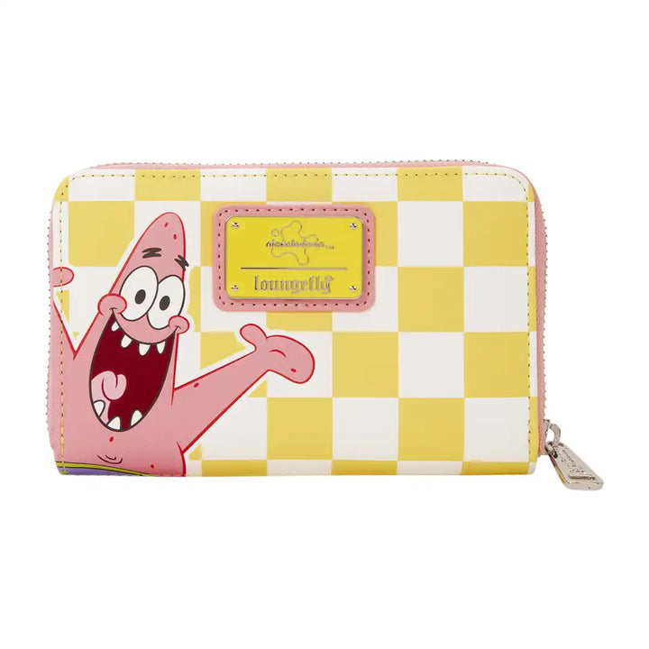 Loungefly Nickelodeon SpongeBob SquarePants &amp; Patrick Star Checkered Zip Around Wallet