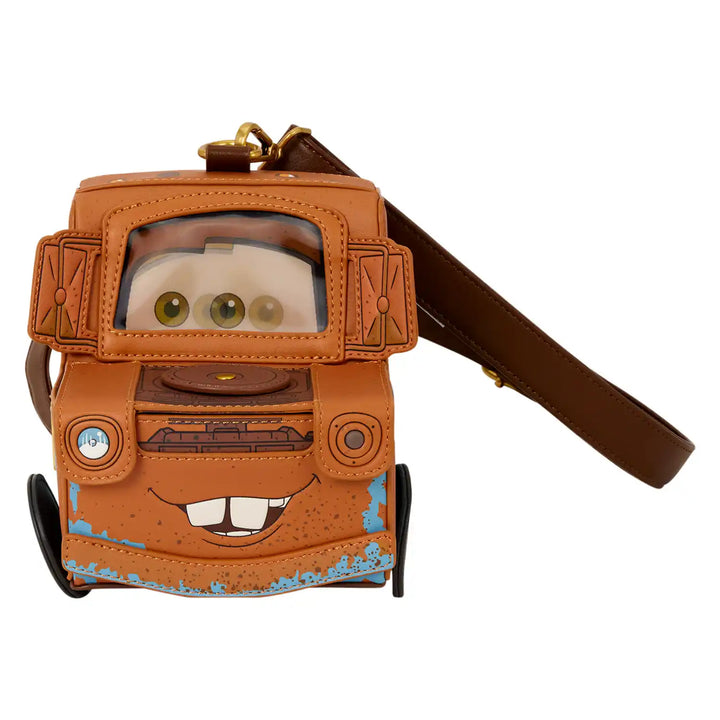 Loungefly Disney Pixar Cars 20th Anniversary Mater Figural Crossbody Bag
