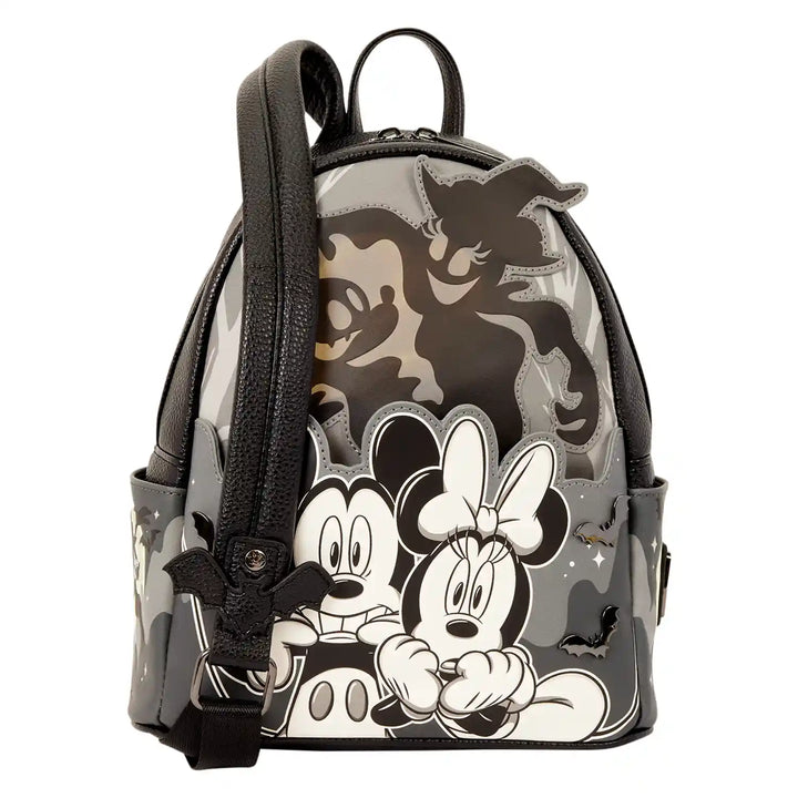 Loungefly Disney Mickey &amp; Minnie Ghost Light Up Glow Mini Backpack