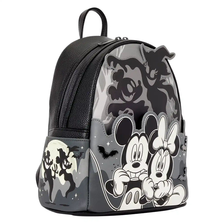 Loungefly Disney Mickey &amp; Minnie Ghost Light Up Glow Mini Backpack