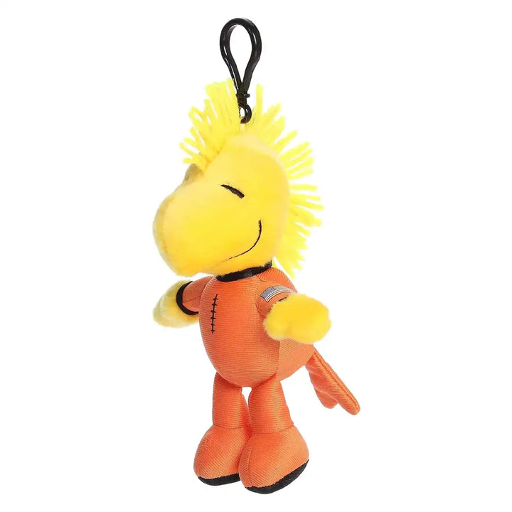 Aurora Adorable Peanuts 6.5" Orange Space Suit Woodstock Clip-On