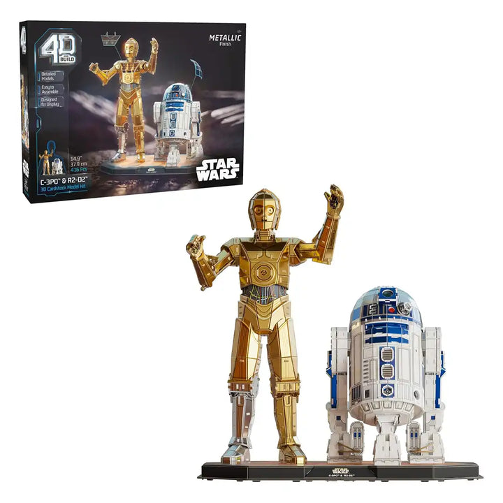 4D Build Star Wars C-3PO &amp; R2-D2 3D Model Kit
