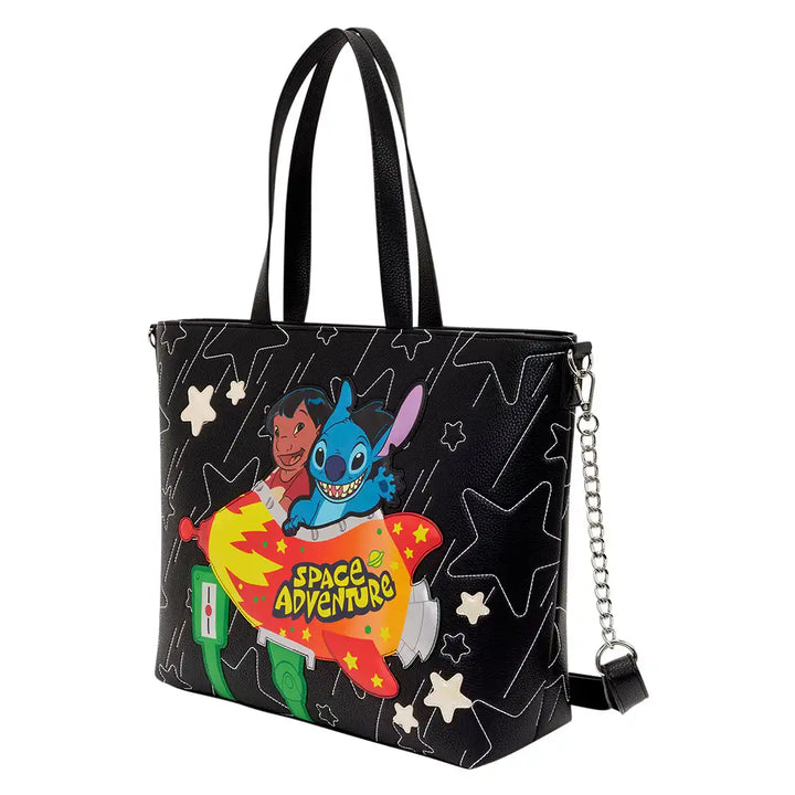 Loungefly Disney Lilo &amp; Stitch Space Adventure Tote Crossbody Bag