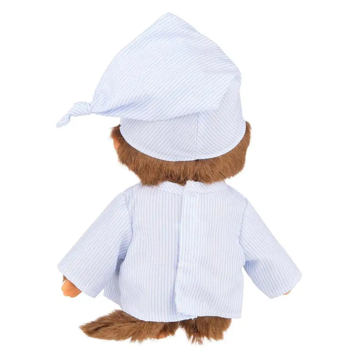 Monchhichi Long Striped Pajama Boy with Cap Plush
